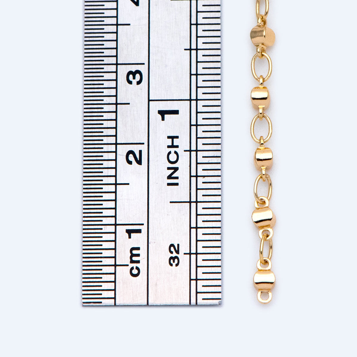 Gold plated Brass Link Chains 2.8mm, Floral Specialty Chains for DIY Necklace (#LK-397)/ 1 Meter=3.3 ft