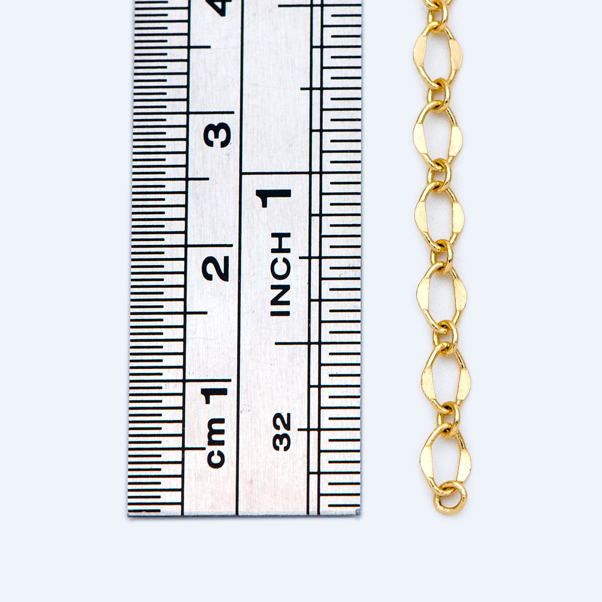 Gold plated Brass Oval Chains 3.5mm, DIY Necklace Findings Wholesale (#LK-383)/ 1 Meter=3.3 ft