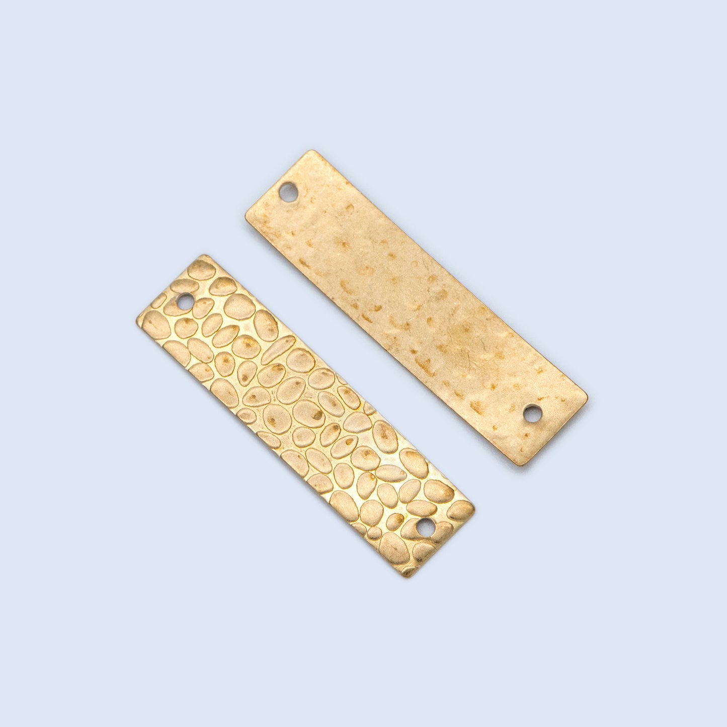 20pcs Raw Brass Rectangle Connectors 30x8mm, Yellow Brass Square Charm Pendants (RB-195)