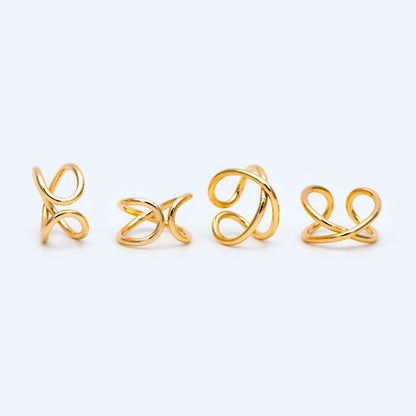 10pcs Gold/ Silver tone Ear Cuff, Cartilage, Dainty Earcuff Earring (GB-1452)