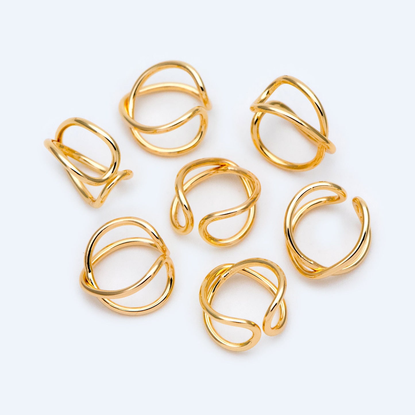 10pcs Gold/ Silver tone Ear Cuff, Cartilage, Dainty Earcuff Earring (GB-1452)