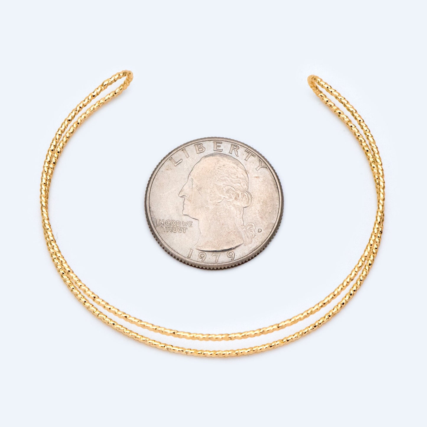 4pcs Gold/ Silver Two Bangle Bracelet Base, Brass Expandable Bangle Wire, Wire Wrapping Bracelet Supply Findings (#GB-1385)