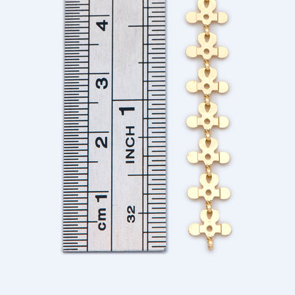 18K Gold plated Brass Link Chains 7mm (#LK-407)/ 1 Meter=3.3 ft