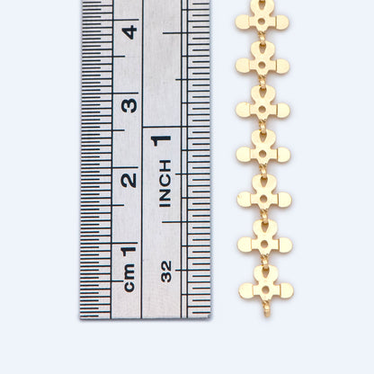18K Gold plated Brass Link Chains 7mm (#LK-407)/ 1 Meter=3.3 ft