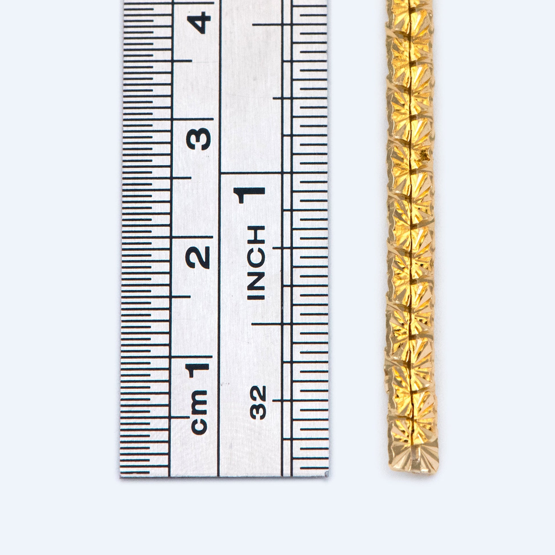 Gold plated Brass Specialty Chains 8mm, Flower Link Chain Findings Wholesale (#LK-414)/ 1 Meter=3.3 ft