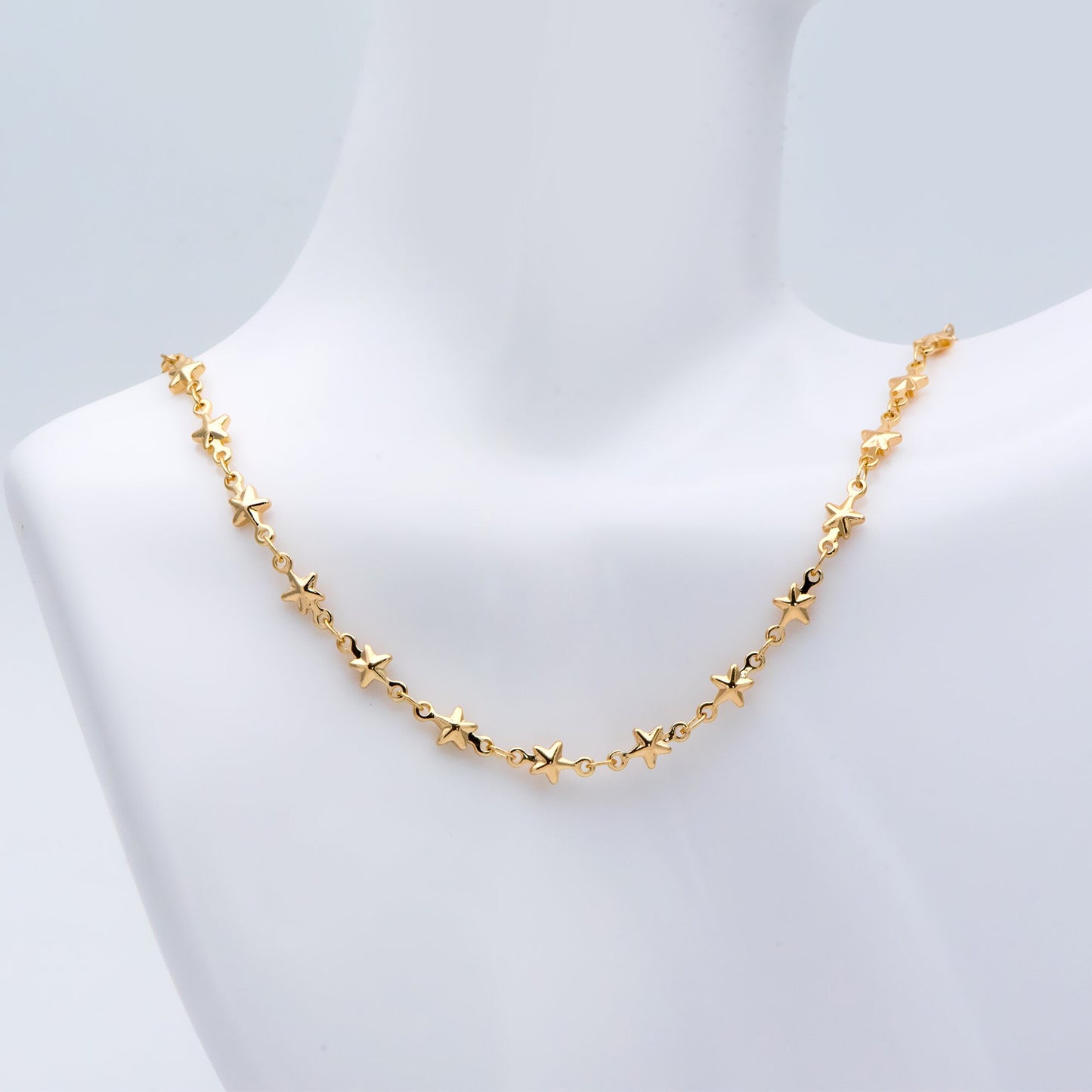 Gold Star Chain, 18K Real Gold plated Brass Chain, Quality Chain for Necklace Wholesale (#LK-418)/ 1 Meter=3.3ft