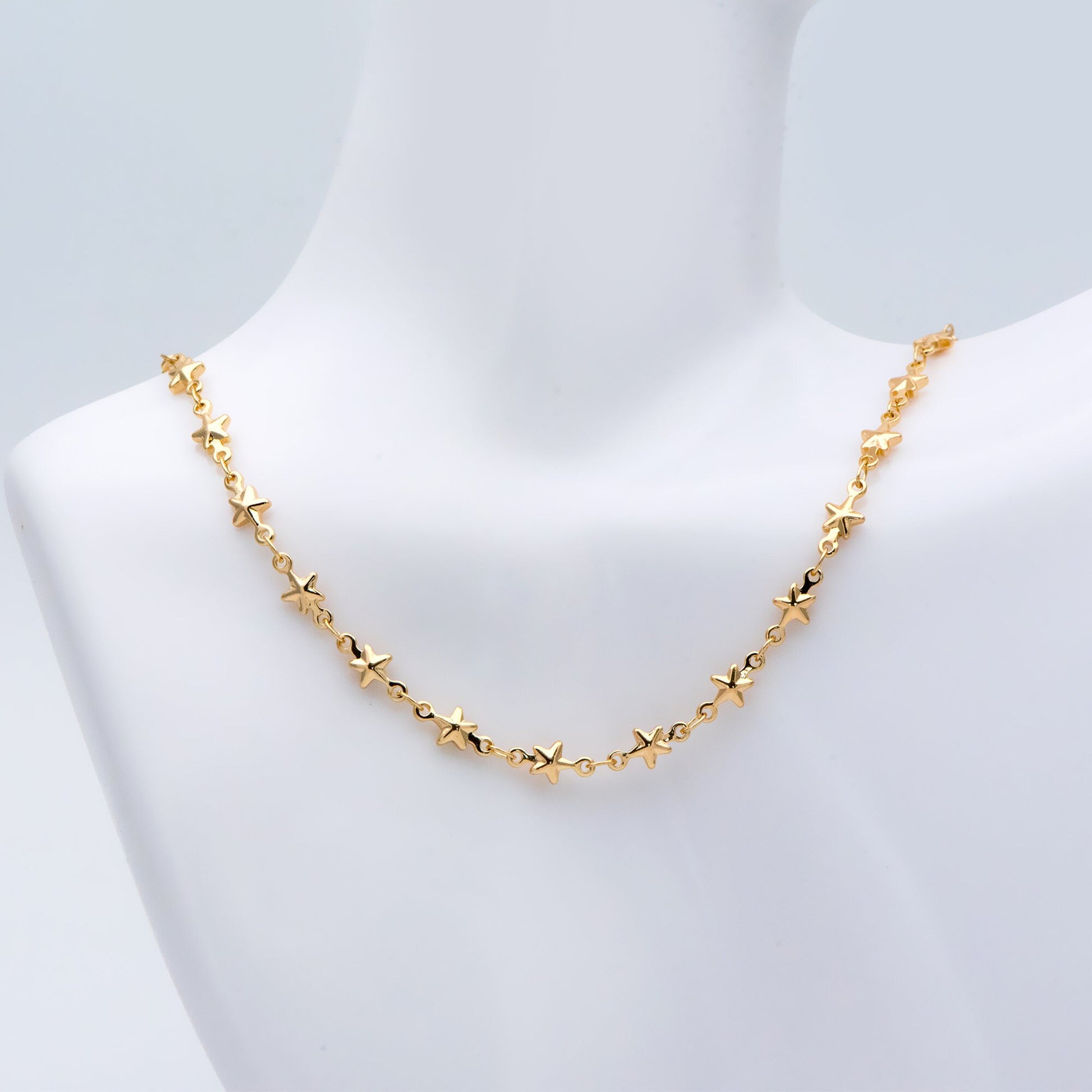 Gold Star Chain, 18K Real Gold plated Brass Chain, Quality Chain for Necklace Wholesale (#LK-418)/ 1 Meter=3.3ft