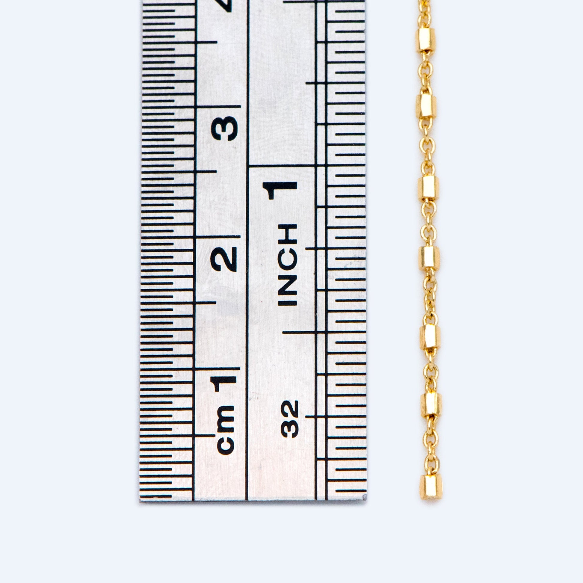 Gold plated Brass Hexagonal Tube Chains 1.6mm, DIY Chain Wholesale, Jewelry Supply (#LK-403)/ 1 Meter=3.3 ft