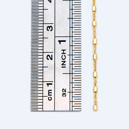 Gold plated Brass Hexagonal Tube Chains 1.6mm, DIY Chain Wholesale, Jewelry Supply (#LK-403)/ 1 Meter=3.3 ft