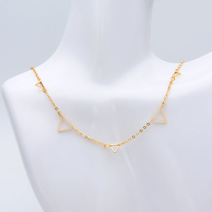 Gold Triangle Chain, 18K Real Gold plated on Brass, DIY Geometric Chain Wholesale (#LK-402)/ 1 Meter=3.3ft
