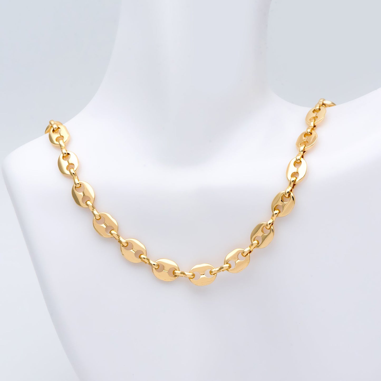 Mariner Link Chain, 8x11mm Oval Coin Chain, Thick Disk Chain, Necklace Chain Wholesale (#LK-396)/ 1 Meter=3.3 ft