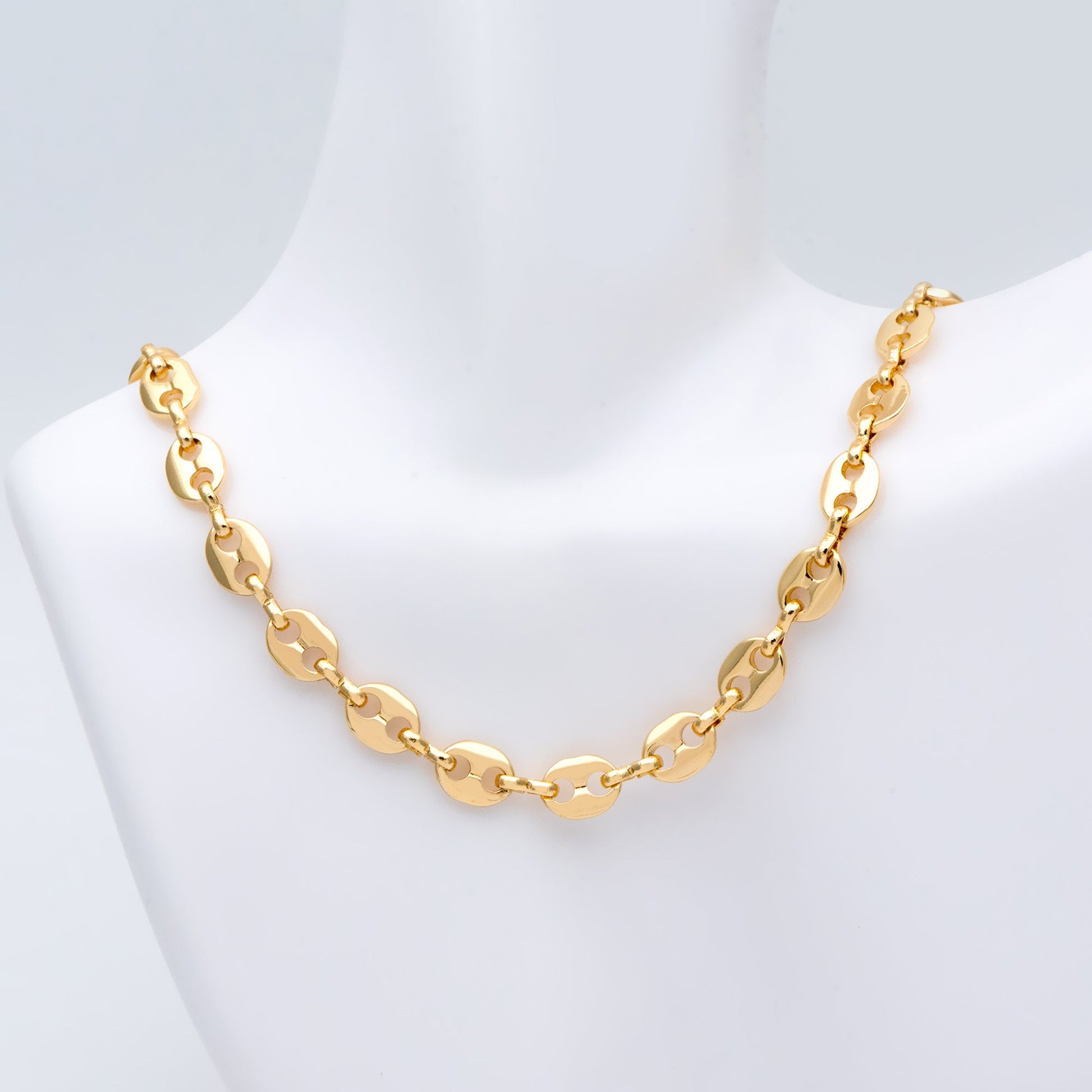 Mariner Link Chain, 8x11mm Oval Coin Chain, Thick Disk Chain, Necklace Chain Wholesale (#LK-396)/ 1 Meter=3.3 ft