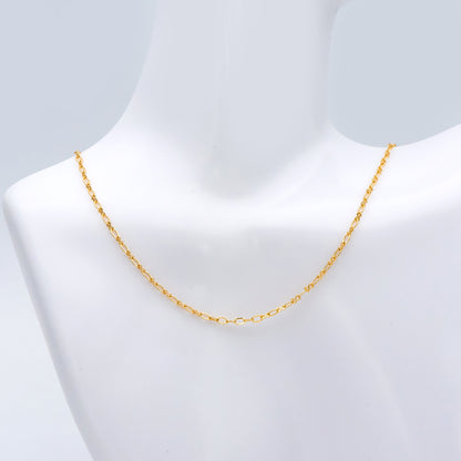 Oval Cable Chains 2mm, 18K Gold plated on Brass, Craft DIY Jewelry Chain Wholesale (#LK-385)/ 1 Meter=3.3 ft