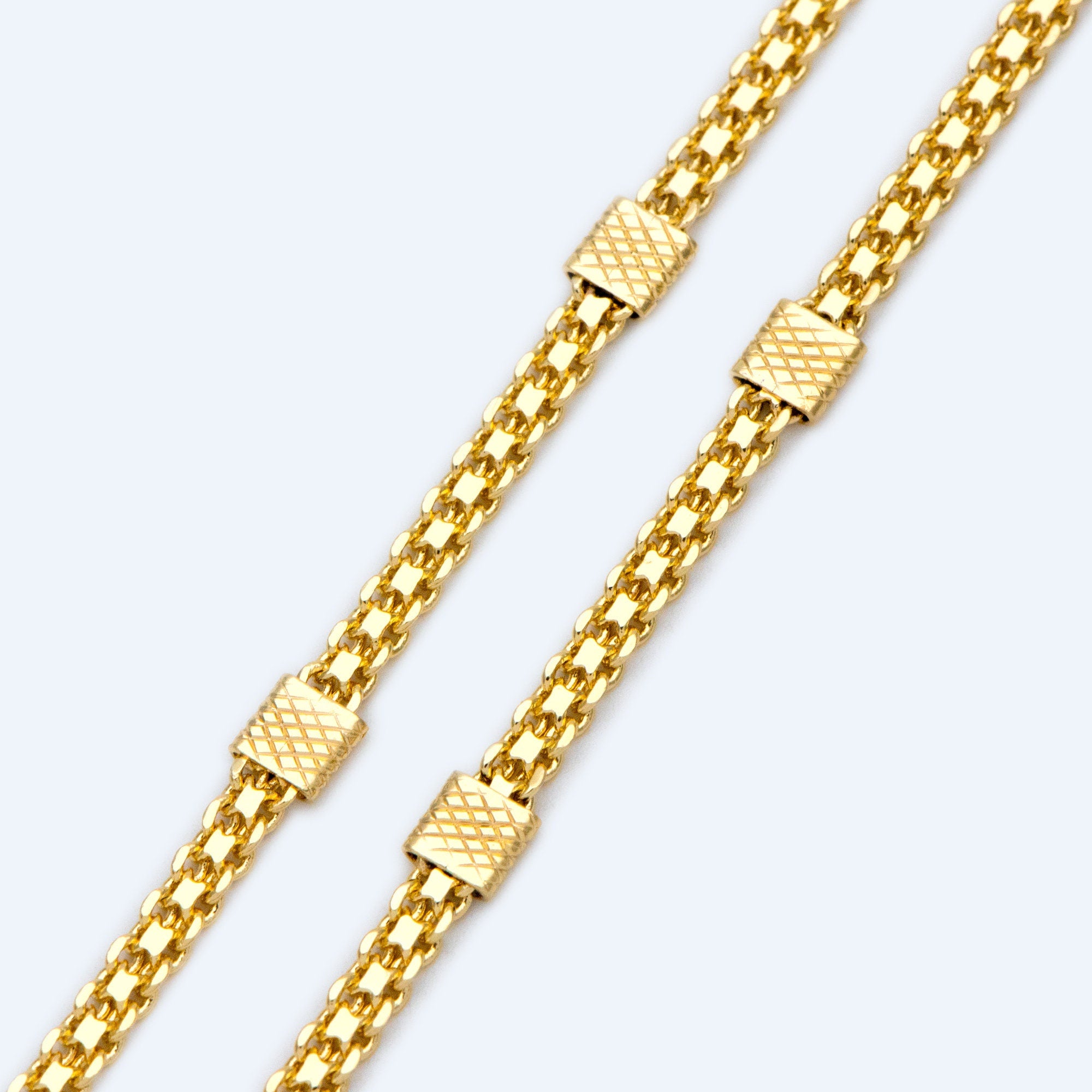 Gold plated Brass Chain, Wholesale Craft Supplies, Jewelry Supplie (#LK-426)/ 1 Meter=3.3 ft