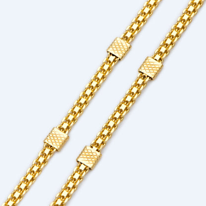 Gold plated Brass Chain, Wholesale Craft Supplies, Jewelry Supplie (#LK-426)/ 1 Meter=3.3 ft