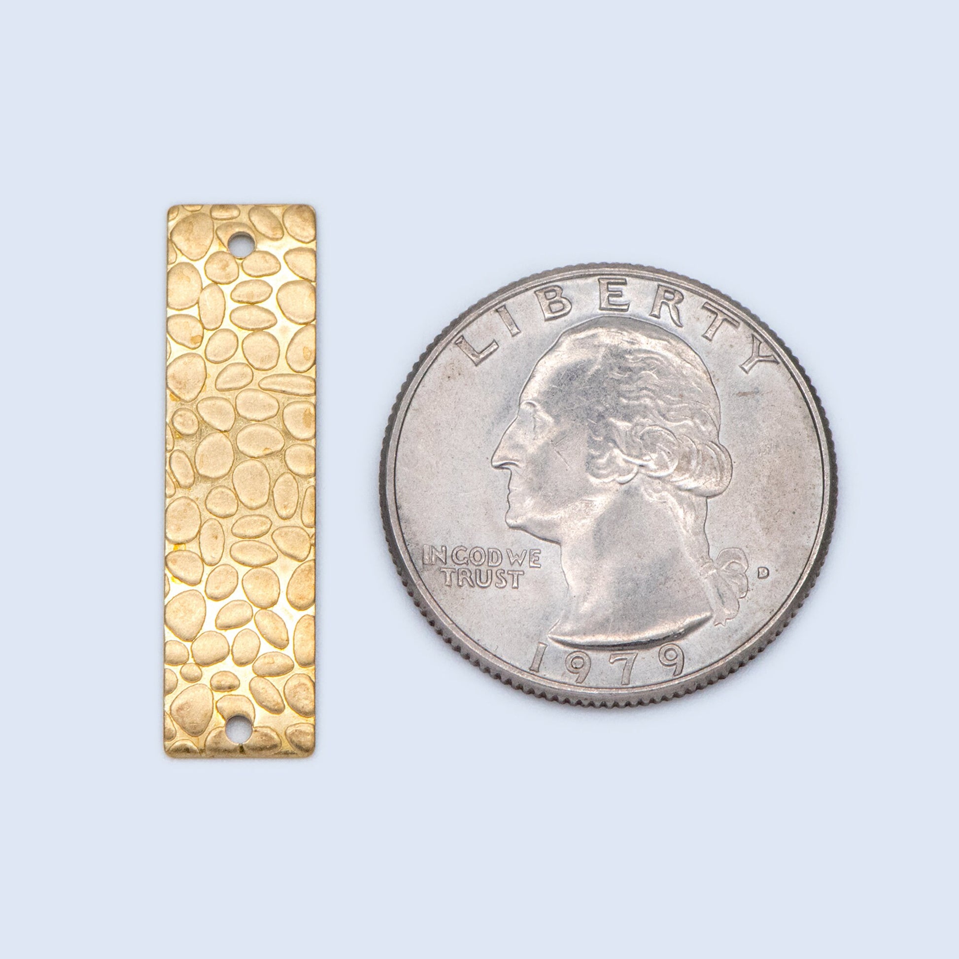 20pcs Raw Brass Rectangle Connectors 30x8mm, Yellow Brass Square Charm Pendants (RB-195)