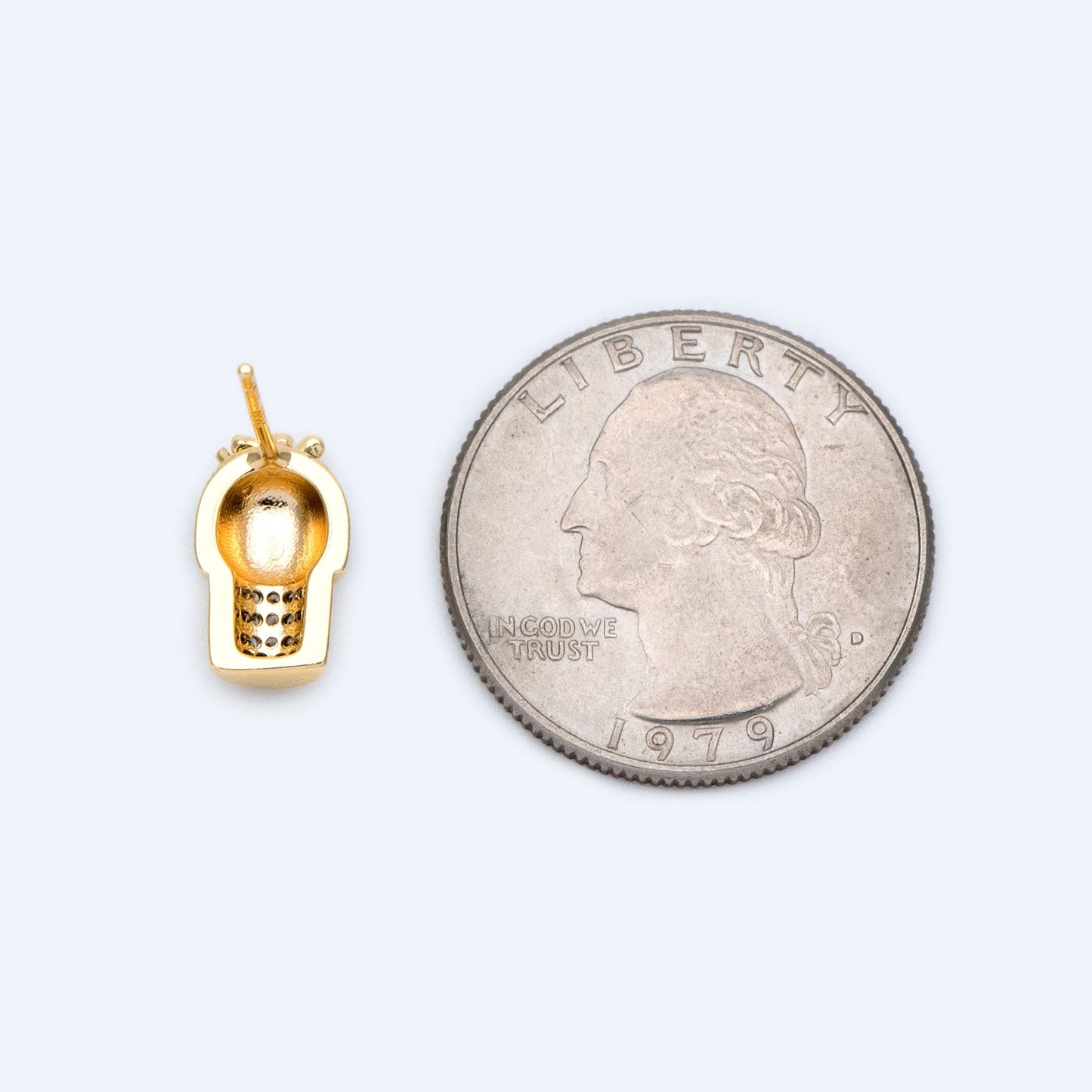 4pcs CZ Pave Enamel Cactus Stud Earrings, 18K Gold plated Brass, Cactus Ear Posts (#GB-1503)