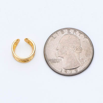 10pcs Adjustable Gold Ear Cuffs, Gold/ Silver plated Brass Earwire Earring Clips (GB-1570)