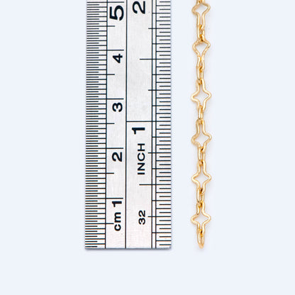Gold plated Brass Link Chains, Specialty Chains for DIY Necklace, Chain Findings (#LK-430)/ 1 Meter=3.3 ft
