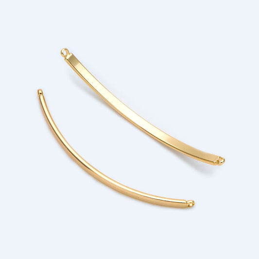 10pcs Gold Bangles for Bracelets, Bracelet Bar Finding Components (#GB-1568)
