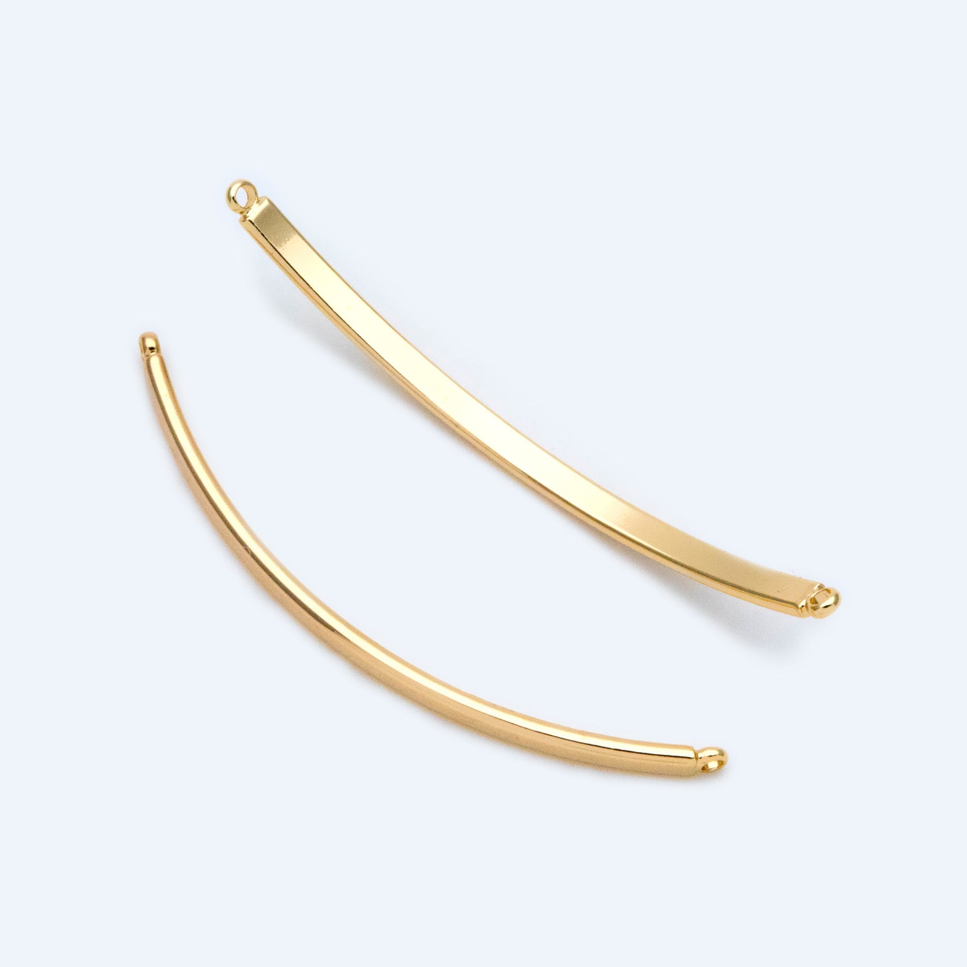 10pcs Gold Bangles for Bracelets, Bracelet Bar Finding Components (#GB-1568)