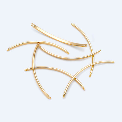 10pcs Gold Bangles for Bracelets, Bracelet Bar Finding Components (#GB-1568)