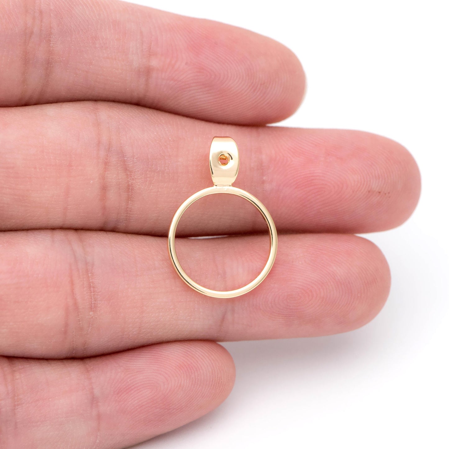 10pcs Gold/ Silver Tone Ear Back Stopper, Earring Nut with Ring, Ear Jacket Jewelry Findings, Gold/ Rhodium plated Brass (#GB-1660)