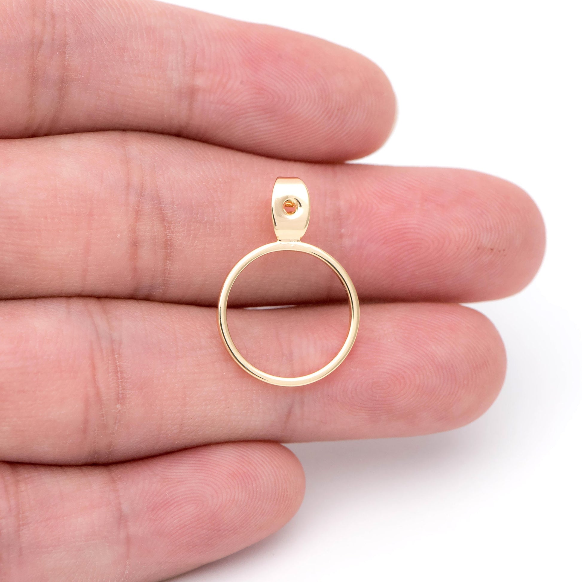 10pcs Gold/ Silver Tone Ear Back Stopper, Earring Nut with Ring, Ear Jacket Jewelry Findings, Gold/ Rhodium plated Brass (#GB-1660)