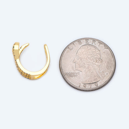 2pcs CZ Pave Snake Ear Cuff, Cartilage, Dainty Earcuff Earring (GB-1665)