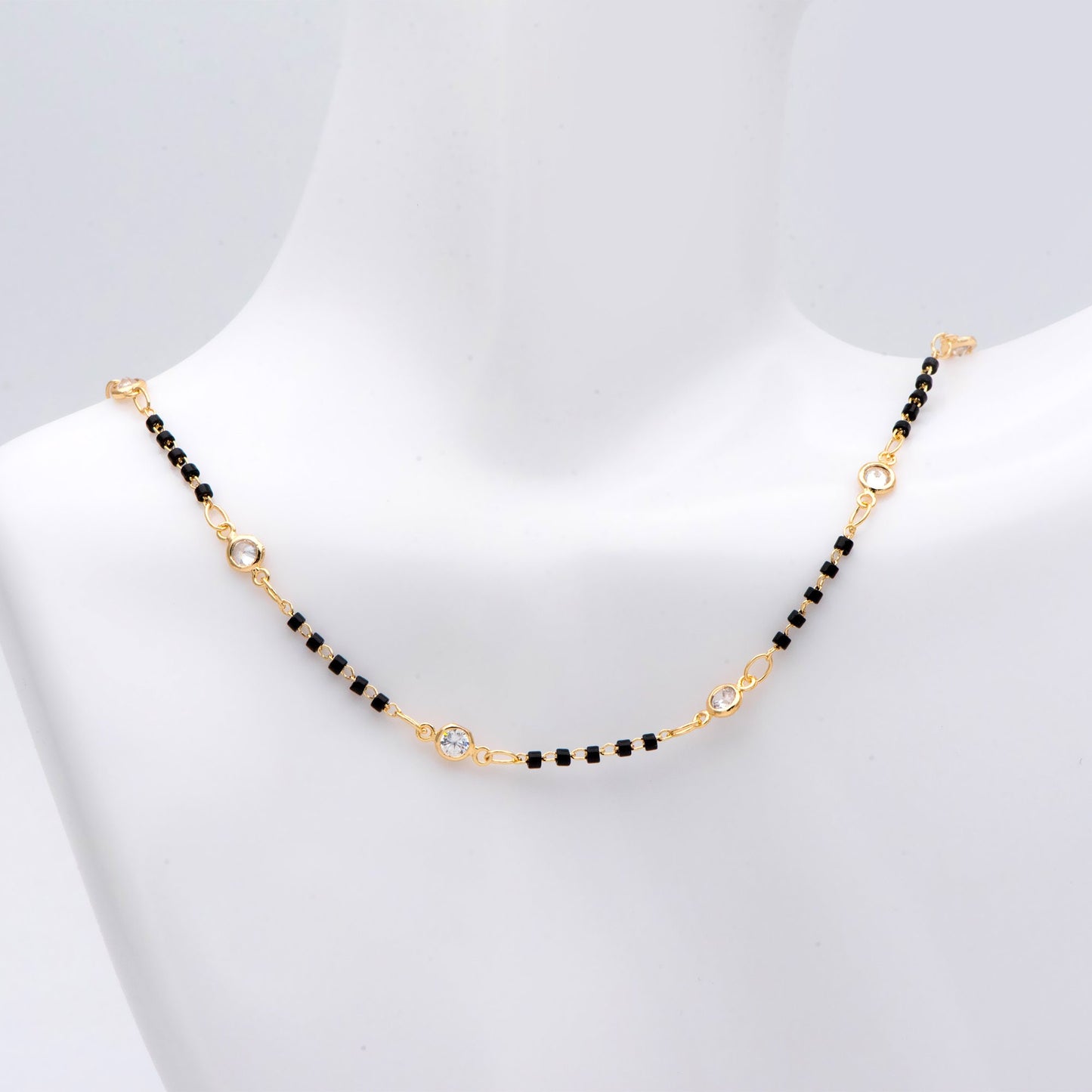 Miyuki Seed Bead Chain, Dainty Gold Beaded Chains, 4mm Round Coin CZ Links (#LK-437)/ 1 Meter=3.3 ft