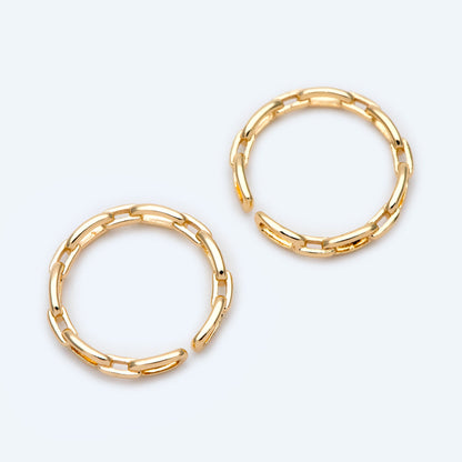 4pcs Gold/ Silver Chain Ring, Chain Ring, Adjustable Gold Ring, Dainty Rings, Adjustable Ring, Gold/ Rhodium Plated Rings (#JZ-037)
