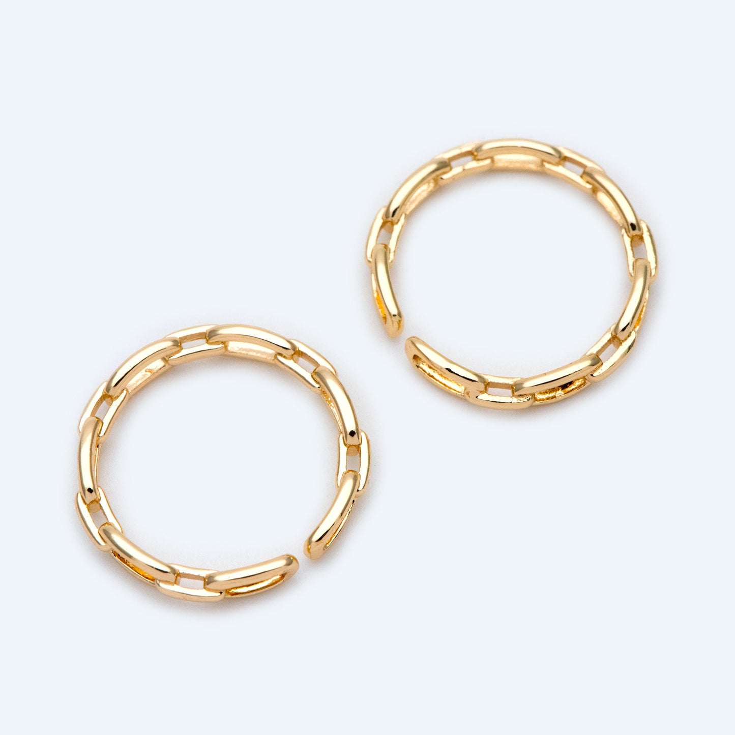 4pcs Gold/ Silver Chain Ring, Chain Ring, Adjustable Gold Ring, Dainty Rings, Adjustable Ring, Gold/ Rhodium Plated Rings (#GB-1695)