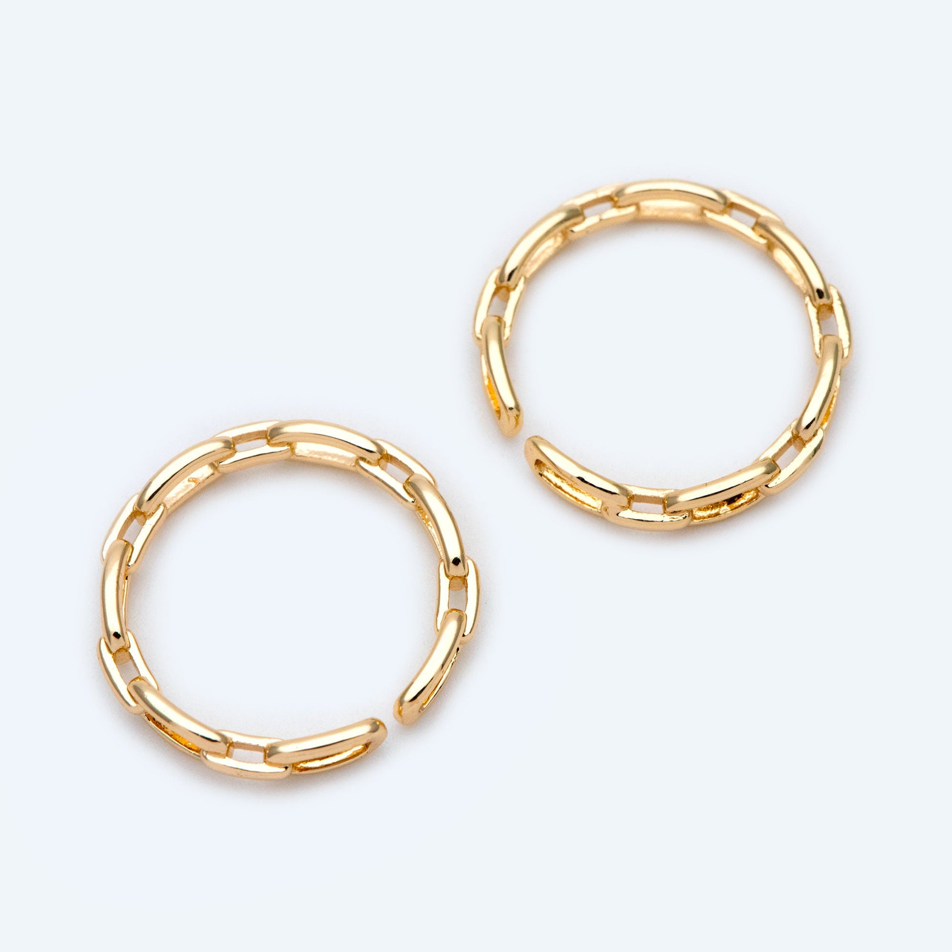 4pcs Gold/ Silver Chain Ring, Chain Ring, Adjustable Gold Ring, Dainty Rings, Adjustable Ring, Gold/ Rhodium Plated Rings (#GB-1695)