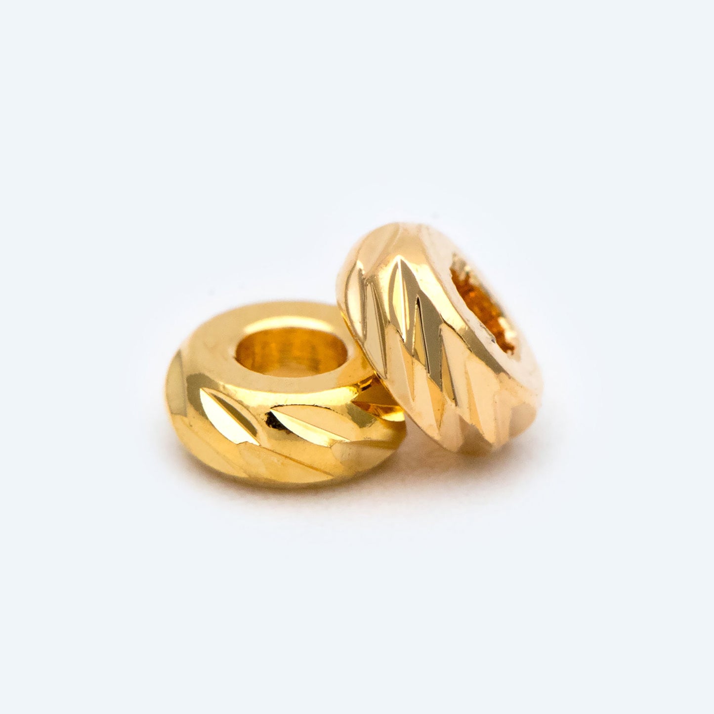 20pcs Gold plated Brass Rondelle Beads 3/5mm, Spacer Beads (GB-873)