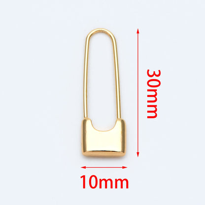 10pcs Gold/ Silver tone Padlock Hoops, Lock Earrings, Safety Pin Hoops, Geometric Hoops, Dainty Earrings, Minimalist Hoops (GB-1781)