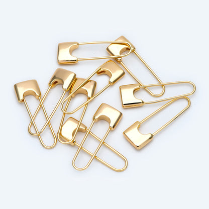 10pcs Gold/ Silver tone Padlock Hoops, Lock Earrings, Safety Pin Hoops, Geometric Hoops, Dainty Earrings, Minimalist Hoops (GB-1781)