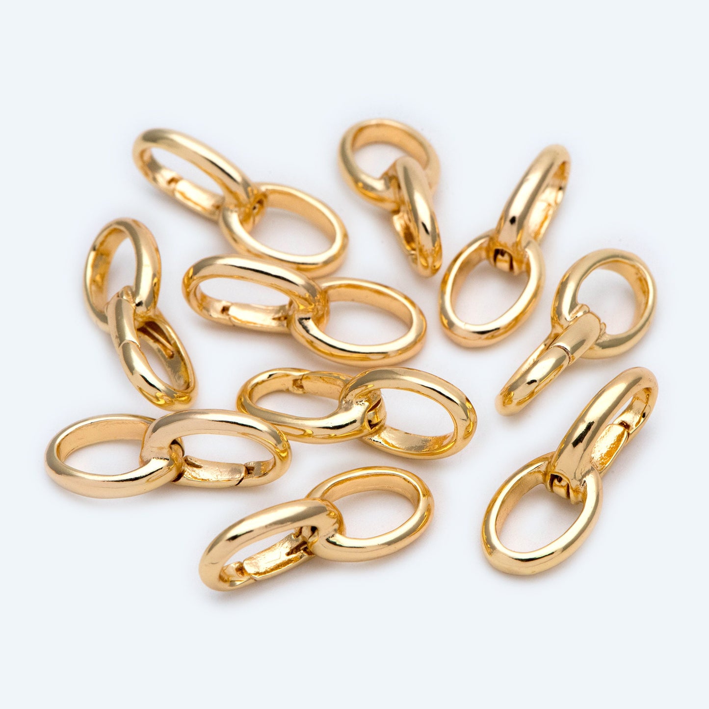 10pcs Gold/ Silver tone Snap Hook,25x10mm, Metal Spring Clasp, Lobster Clasps (GB-1686)
