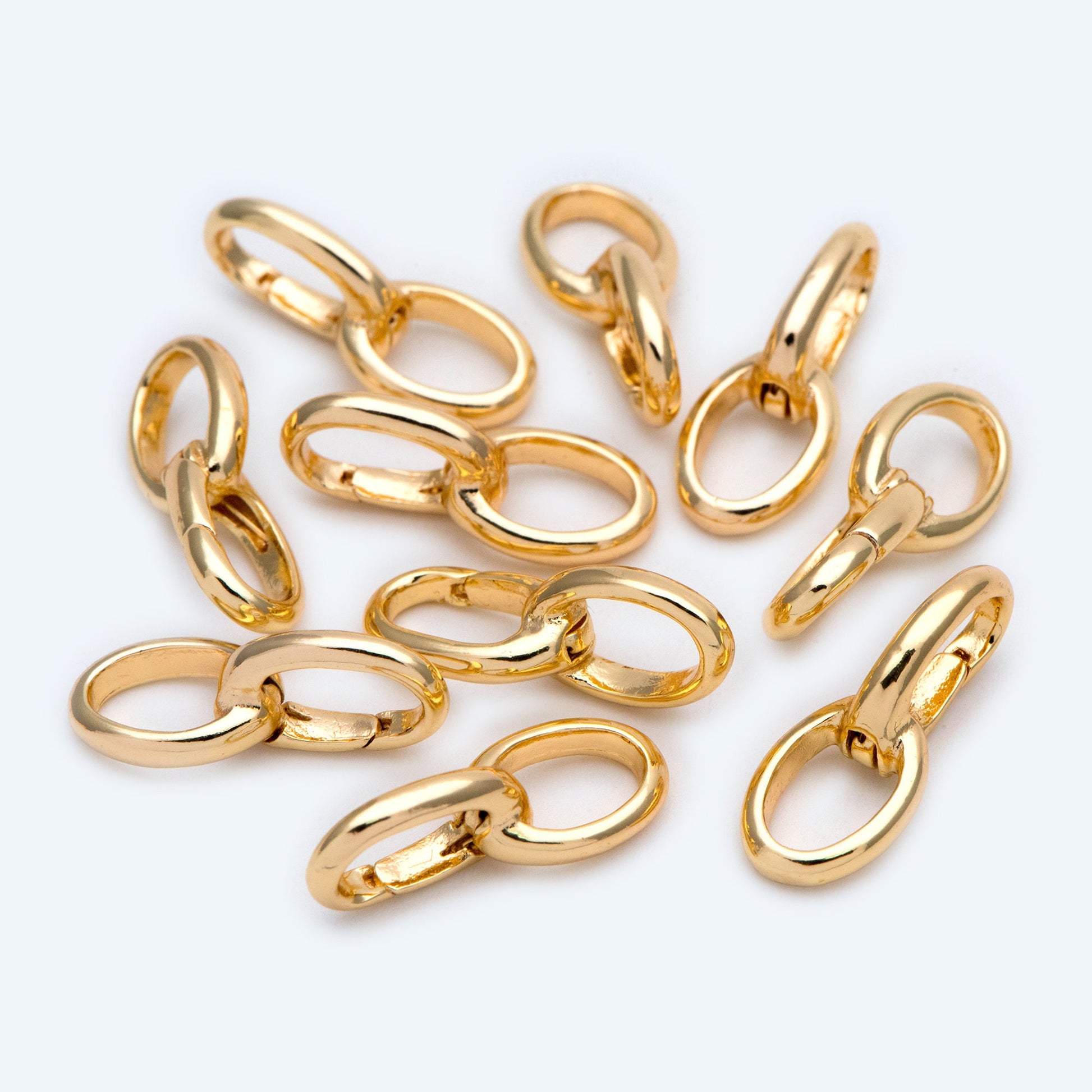 10pcs Gold/ Silver tone Snap Hook,25x10mm, Metal Spring Clasp, Lobster Clasps (GB-1686)