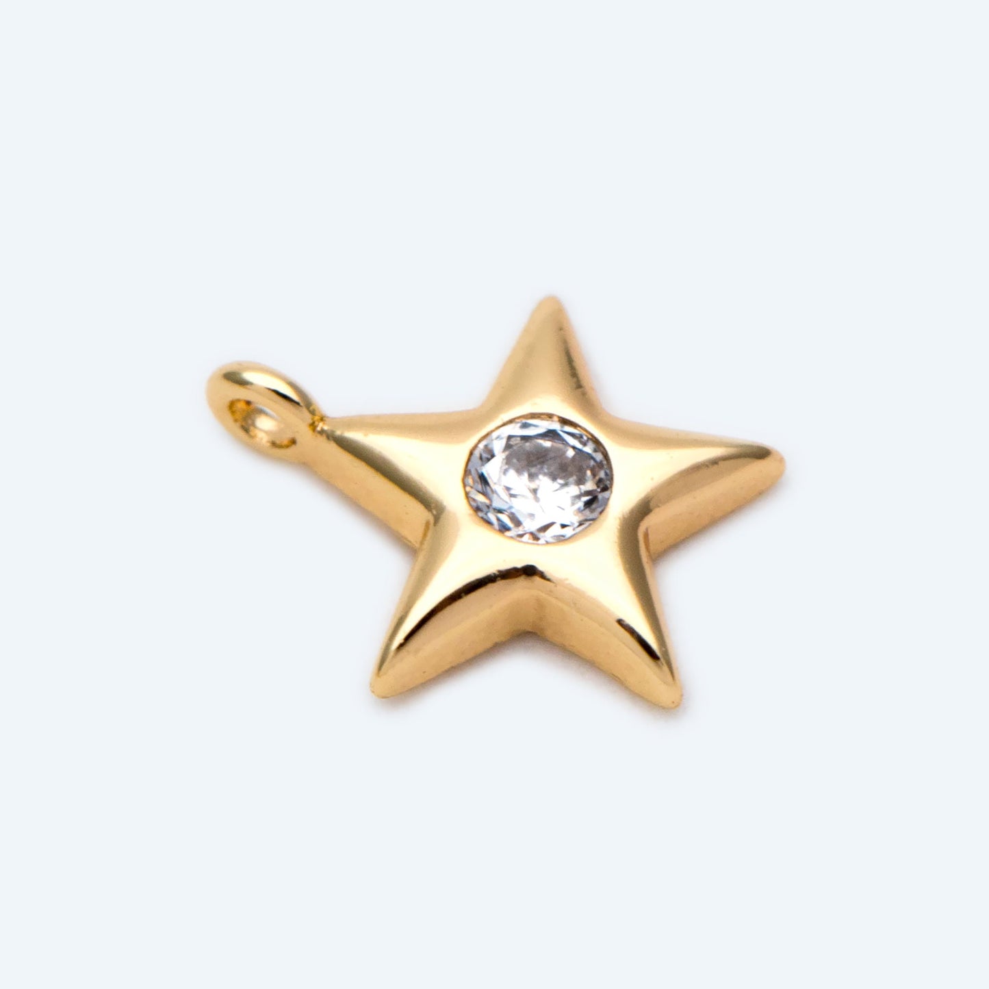 10pcs Gold/ Silver Star Charm 8x7mm, CZ Pave Tiny Star Pendant, Earring Findings, Jewelry Making, Diy Material, Jewelry Supplies (GB-162-E)