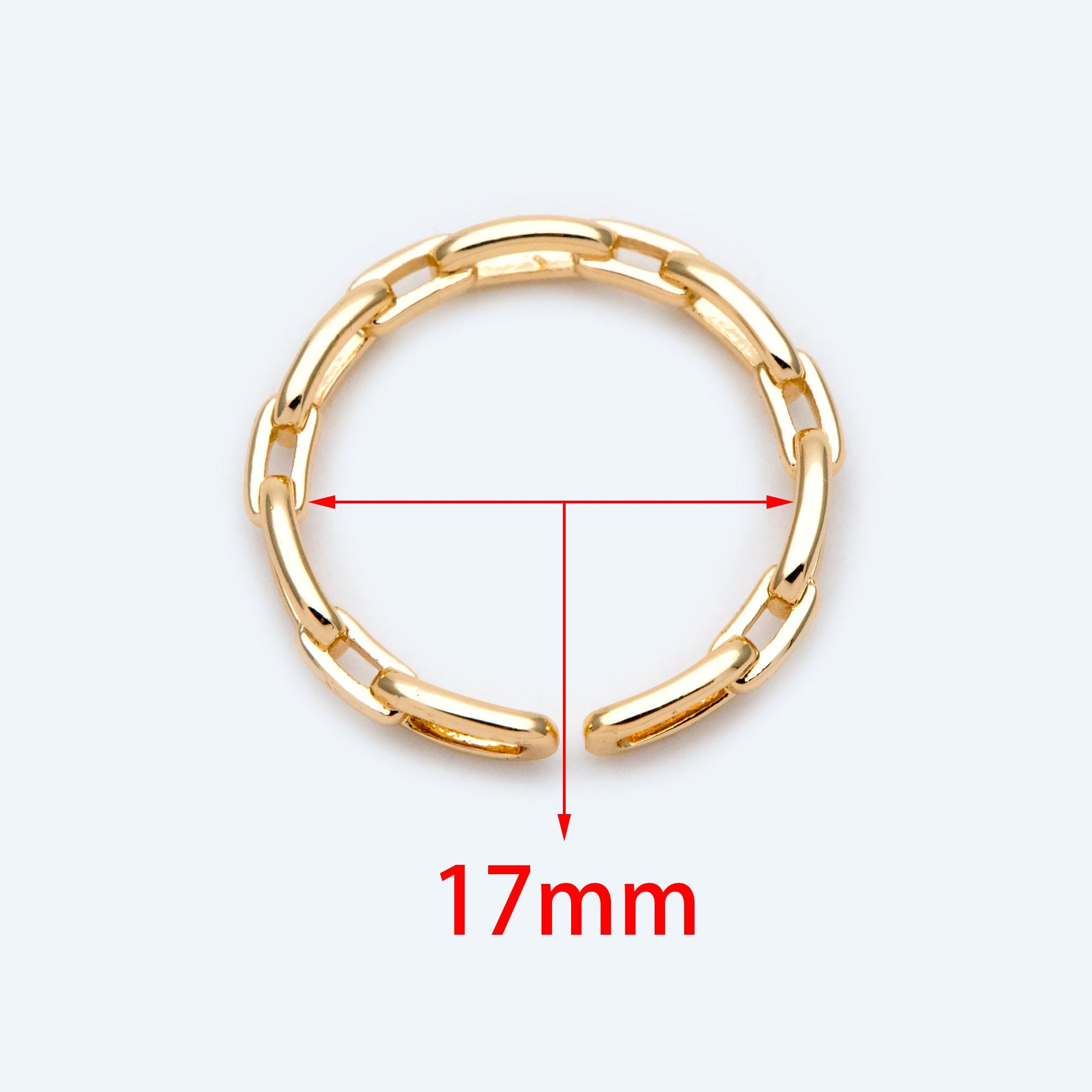 4pcs Gold/ Silver Chain Ring, Chain Ring, Adjustable Gold Ring, Dainty Rings, Adjustable Ring, Gold/ Rhodium Plated Rings (#JZ-037)