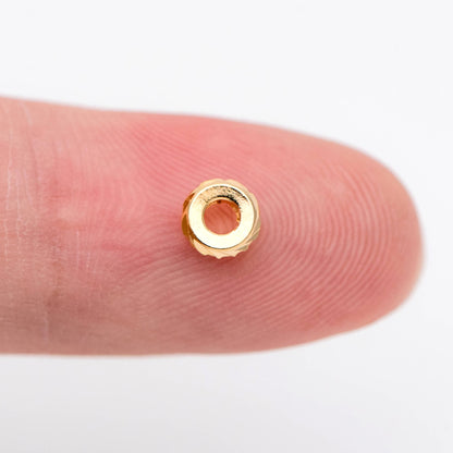 20pcs Gold plated Brass Rondelle Beads 3/5mm, Spacer Beads (GB-873)