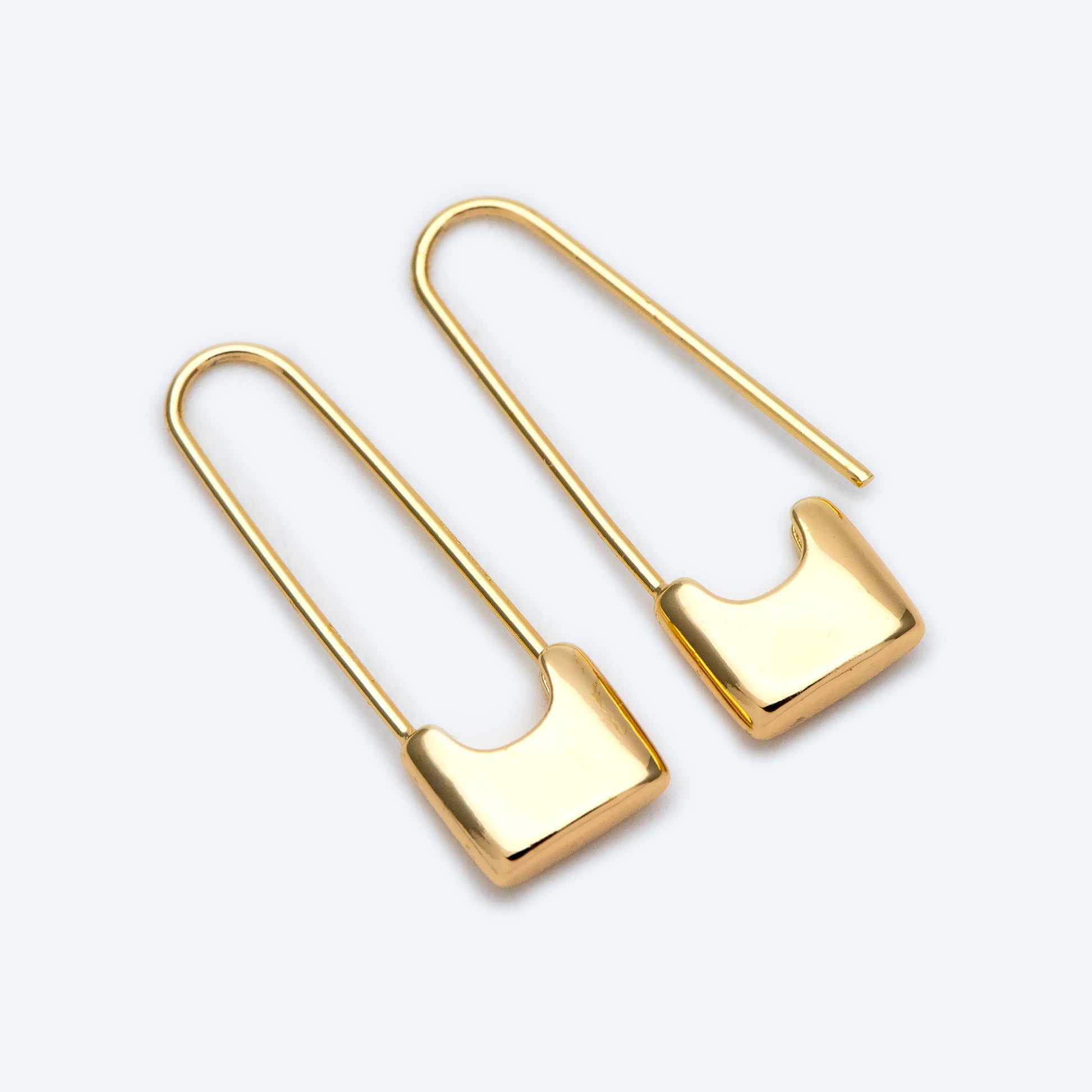 10pcs Gold/ Silver tone Padlock Hoops, Lock Earrings, Safety Pin Hoops, Geometric Hoops, Dainty Earrings, Minimalist Hoops (GB-1781)