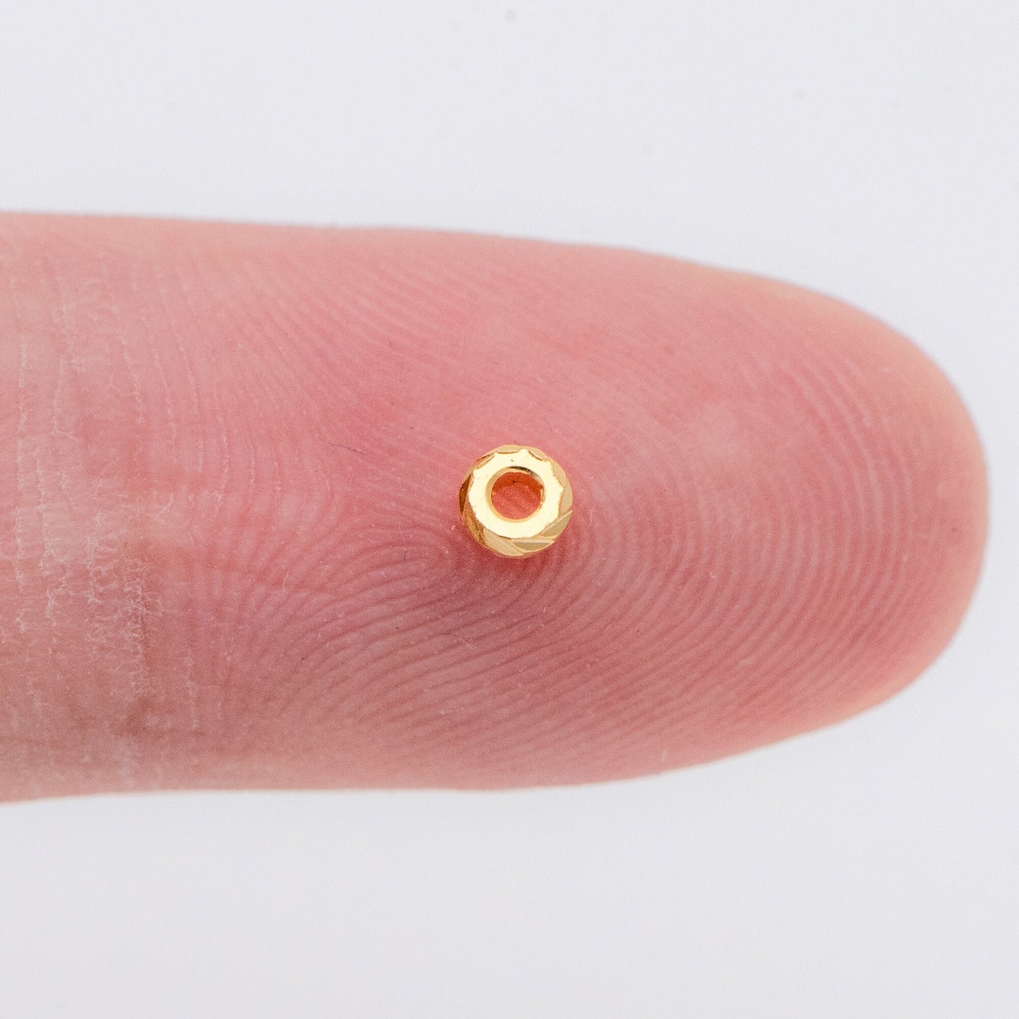 20pcs Gold plated Brass Rondelle Beads 3/5mm, Spacer Beads (GB-873)