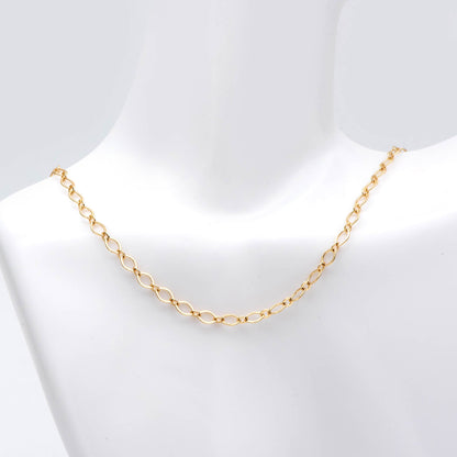 Gold plated Brass Oval Chains, 3.6x5.2mm, 18K Gold plated Brass Chains (#LK-445)/ 1 Meter=3.3 ft