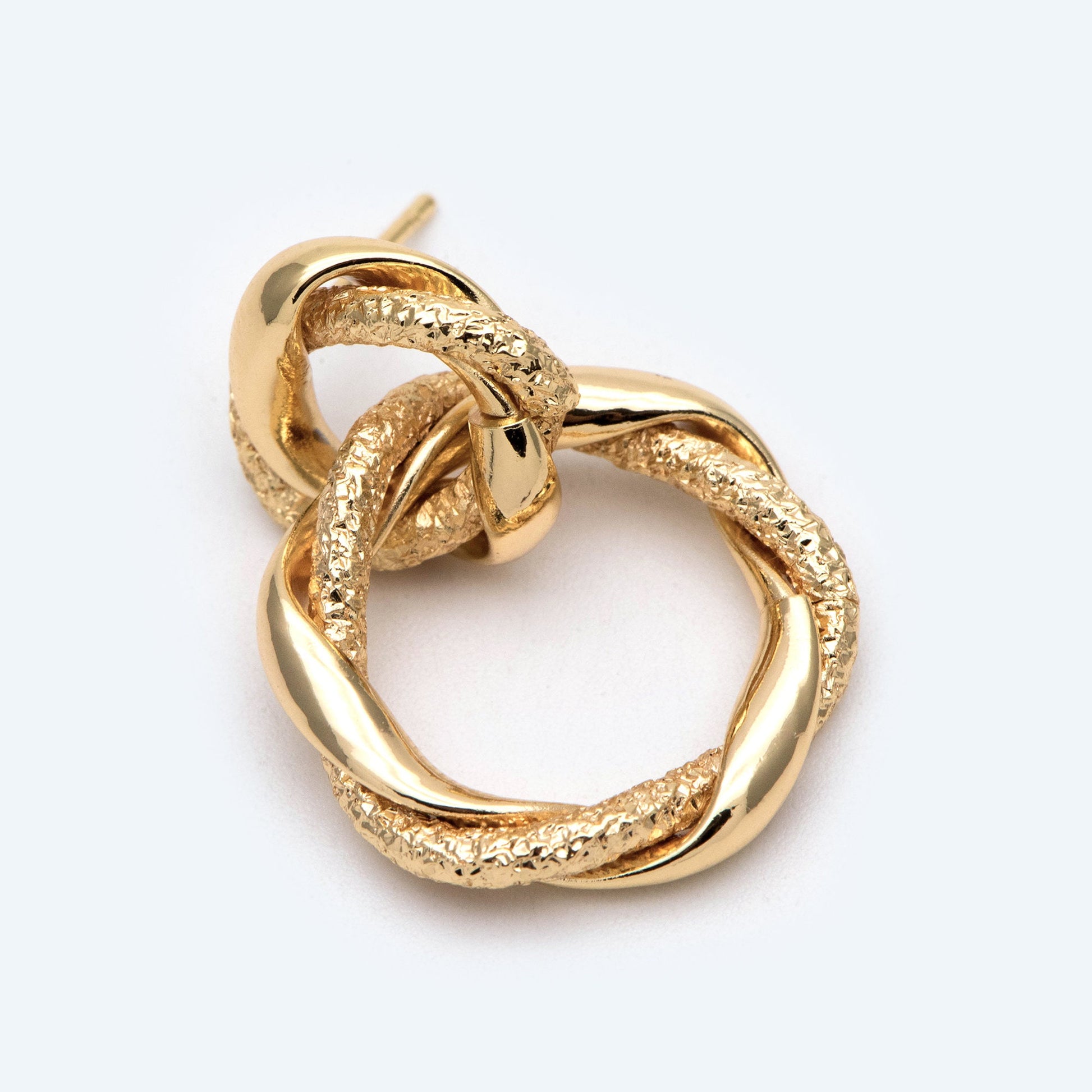 4pcs Gold Circle Hoops, Gold Hoop Earrings, Chunky Hoops, Twist Hoop Earrings (GB-1816)