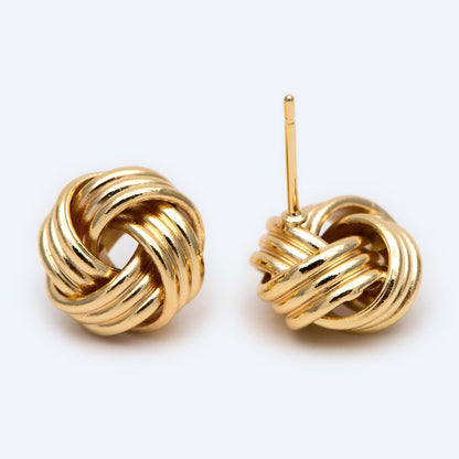 10pcs Knot ear studs, Celtic knot earrings, Minimalist ear stud (GB-1833)