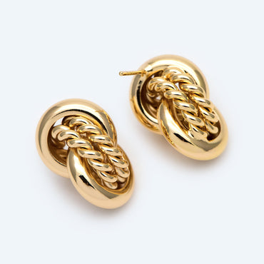 4pcs Gold Earrings, Minimalist Earrings, Modern Thick Earrings (GB-1852)