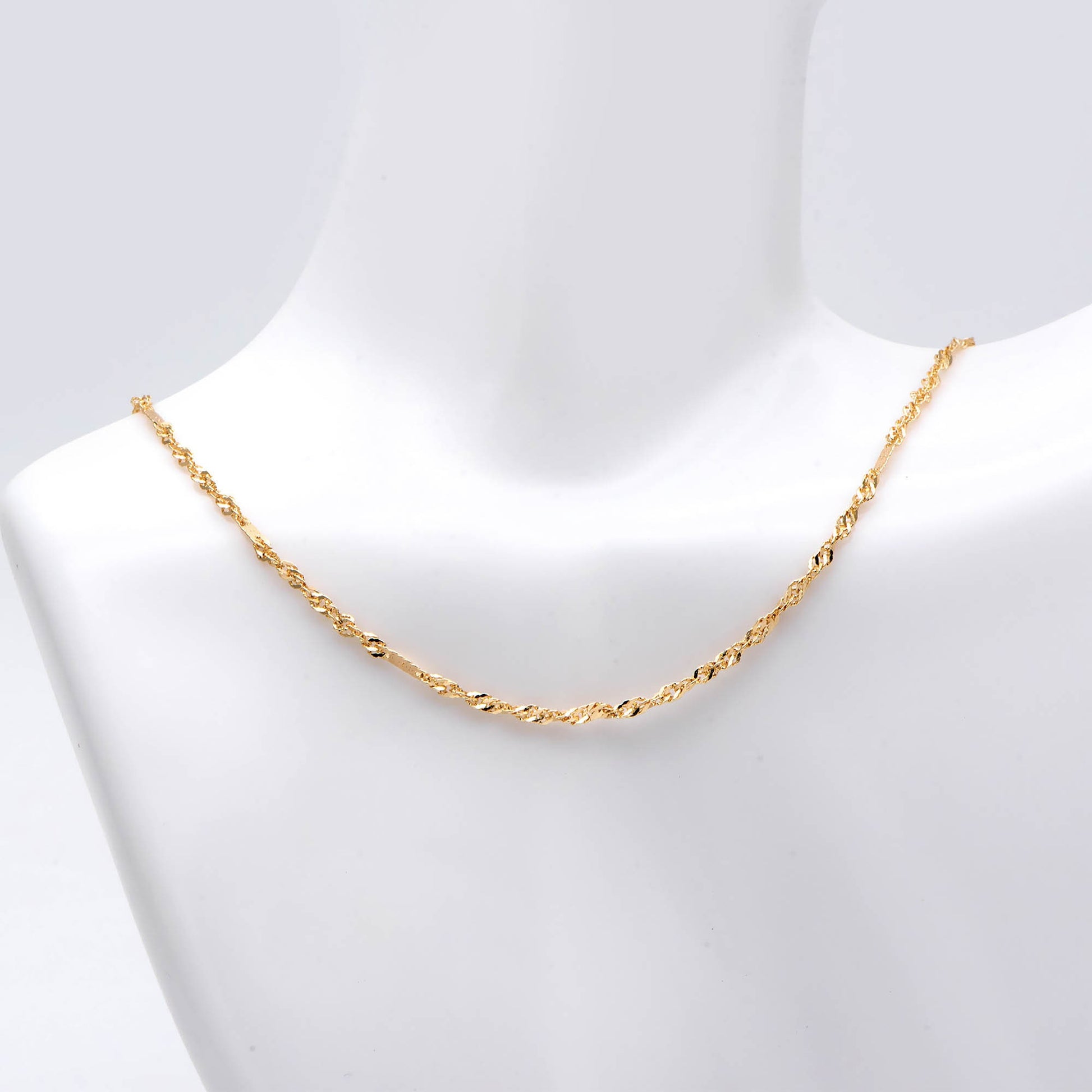 Twisted Chain, Thin Jewelry Chain, Necklace Chain, Gold Plated Chain, Body Chain, Bulk Chain (#LK-448)/ 1 Meter=3.3 ft