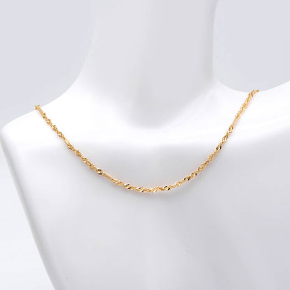 Twisted Chain, Thin Jewelry Chain, Necklace Chain, Gold Plated Chain, Body Chain, Bulk Chain (#LK-448)/ 1 Meter=3.3 ft