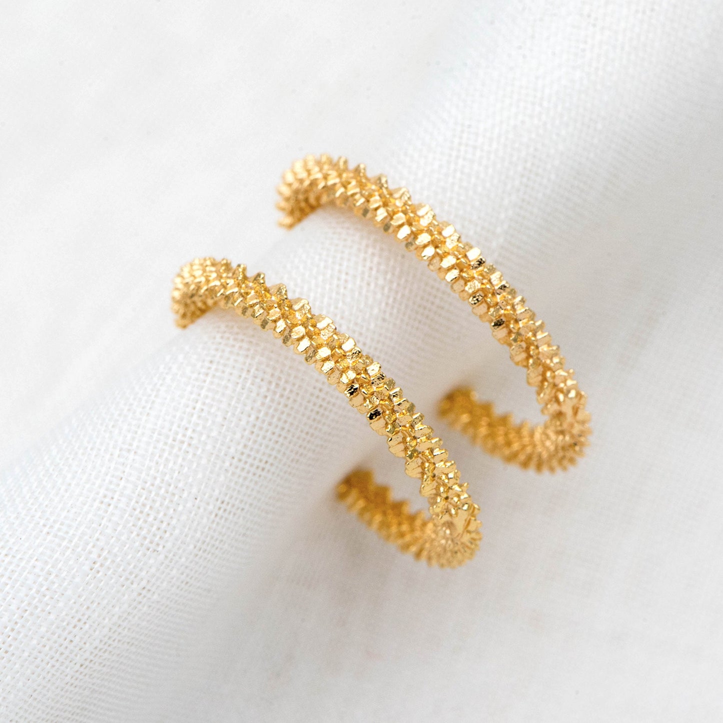 10pcs Gold/ Silver Earring Studs 23mm, 18K Gold/ Rhodium plated Brass, Round Circle Earring (GB-1798)